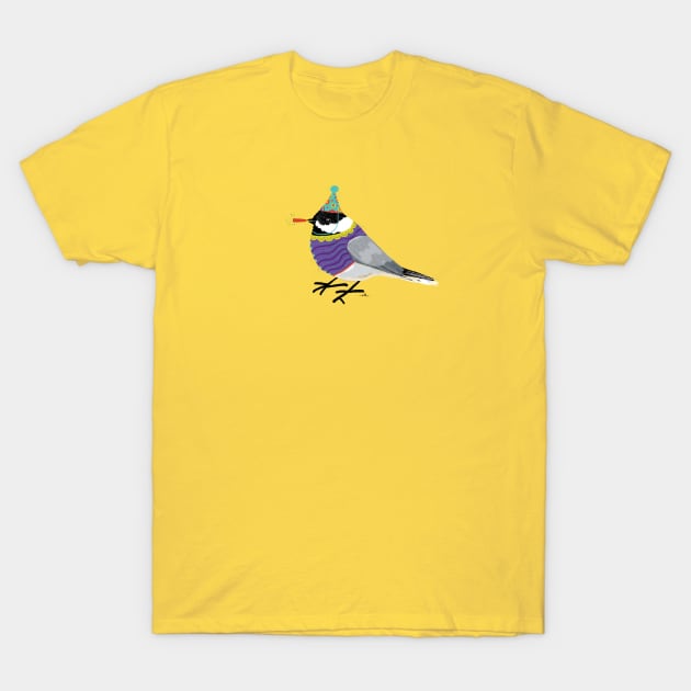 Birthday Chickadee T-Shirt by EmilyLaurelHarris